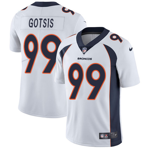 Nike Broncos #99 Adam Gotsis White Men's Stitched NFL Vapor Untouchable Limited Jersey - Click Image to Close